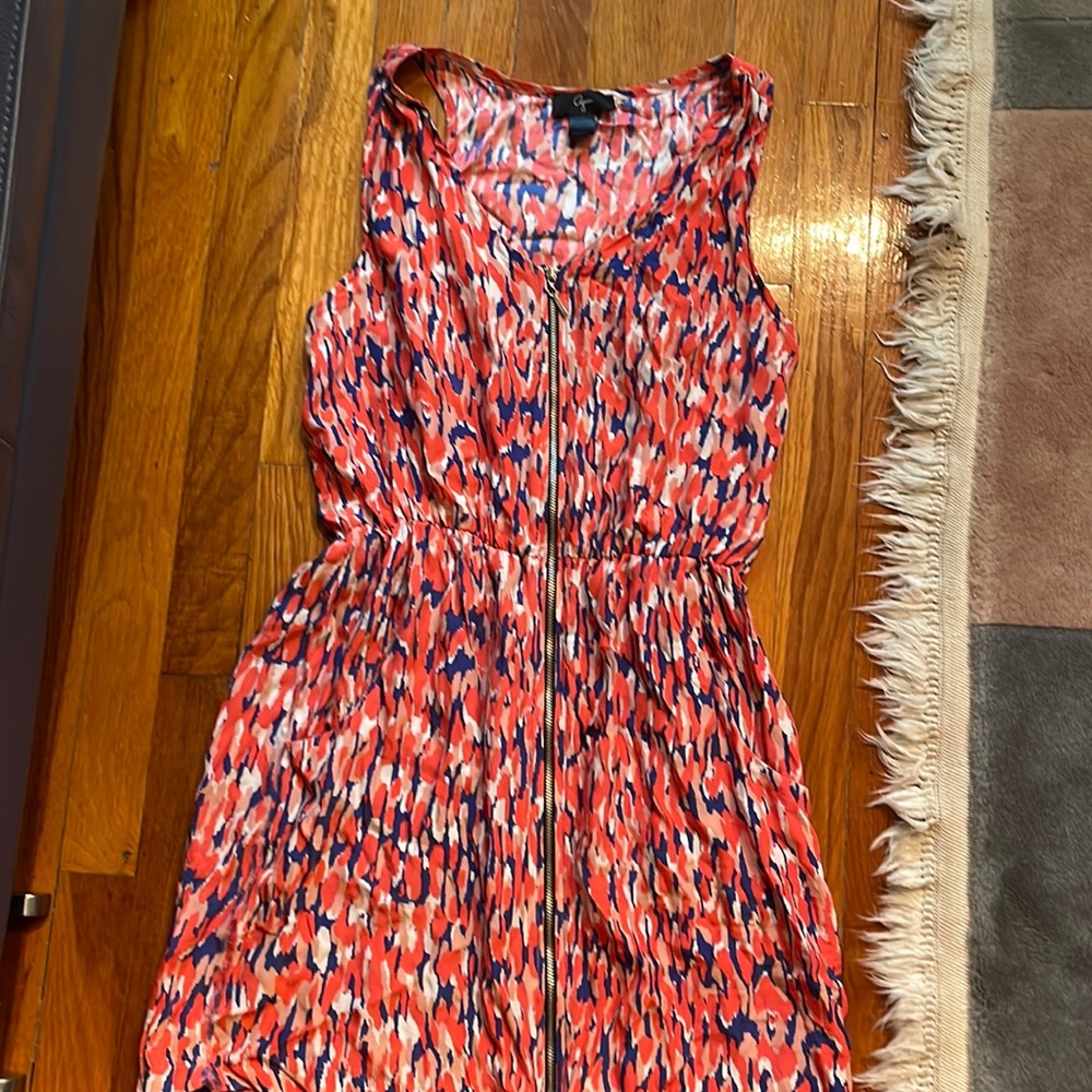 Aqua dress with front zipper